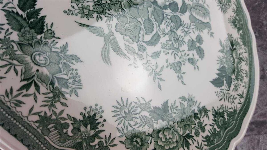 [458119187] Tortenplatte Villeroy & Boch Fasan Grün gebraucht - gut Bild 3