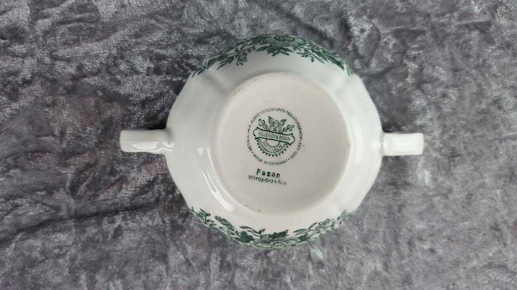 [458119188] Zuckerdose Villeroy & Boch Fasan Grün gebraucht - sehr gut Bild 4