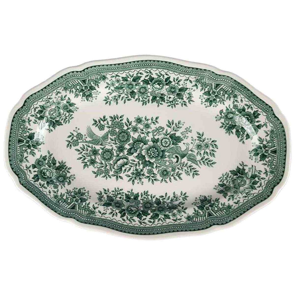 [458119204] Fleischplatte 27,5x18 cm Villeroy & Boch Fasan Grün gebraucht - gut Bild 2