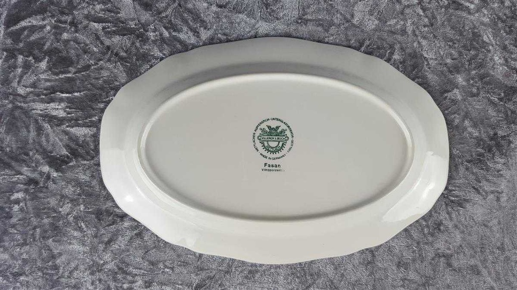 [458119204] Fleischplatte 27,5x18 cm Villeroy & Boch Fasan Grün gebraucht - gut Bild 4