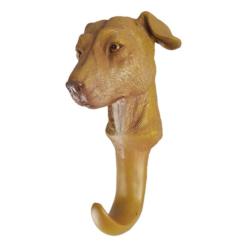 [LA-63700] Handtuchhalter Garderobenhaken Kleiderhaken Mantelhaken Kunststein Hund Bild 3