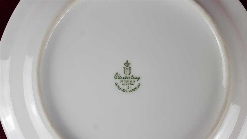 [458119232] Brotteller 17 cm Winterling Röslau Rosenkante Weiß gebraucht - akzeptabel Bild 6
