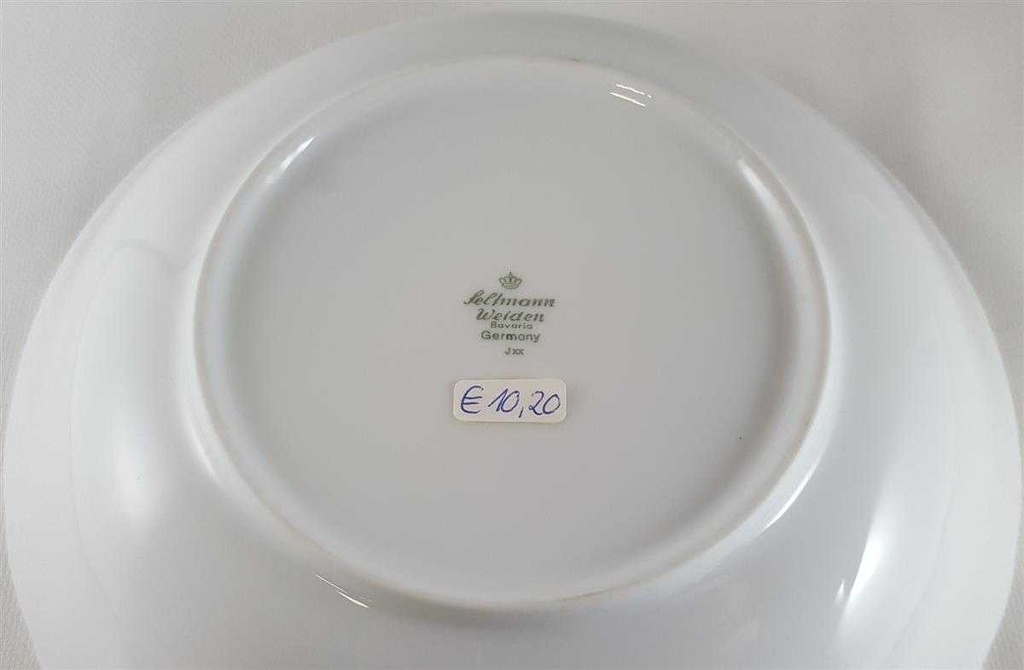 [45811924] Suppenteller 21 cm Seltmann Weiden Helena Weiße Welle Weiß gebraucht - neuwertig Bild 4