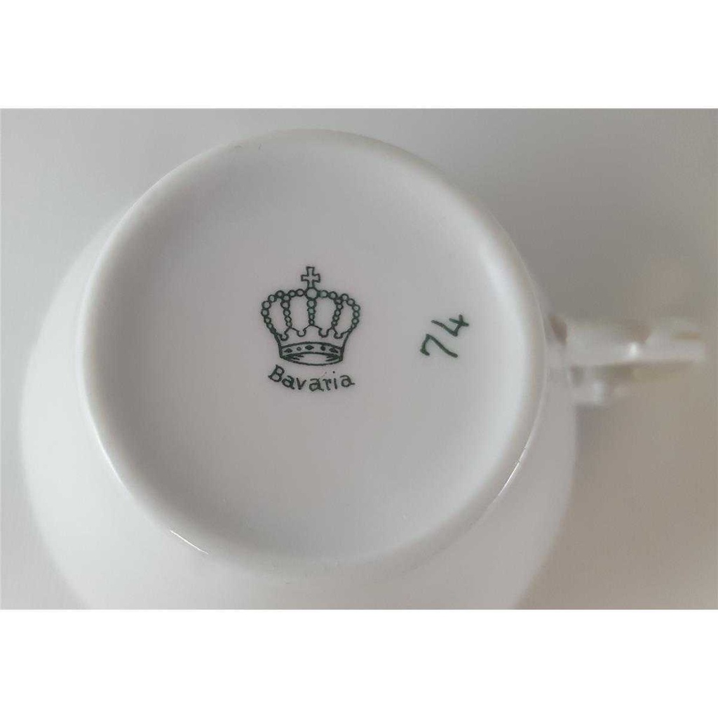 [45811931] Kaffeetasse Tasse Schumann Arzberg Form Dresden Weiße Rose gebraucht - sehr gut Bild 5