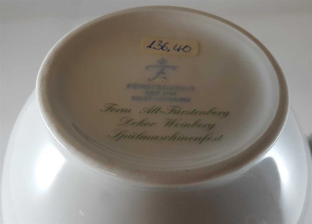 [45811943] Kaffeekanne 1 L Fürstenberg Alt Weinberg gebraucht - neuwertig Bild 5