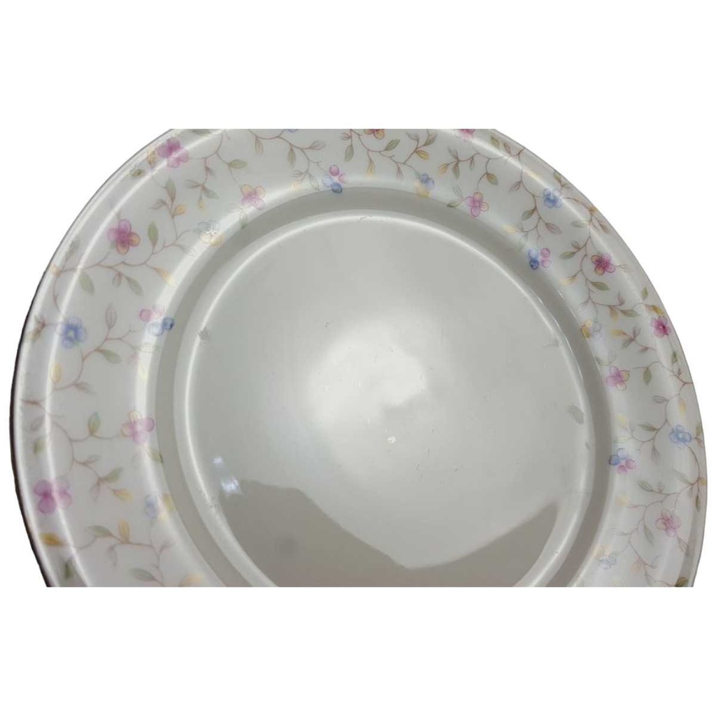 [458119447] Kuchenteller Dessertteller Goldrand 19,2 cm Schaller Elfenbein bunte Blümchen mit gebraucht - akzeptabel Bild 2