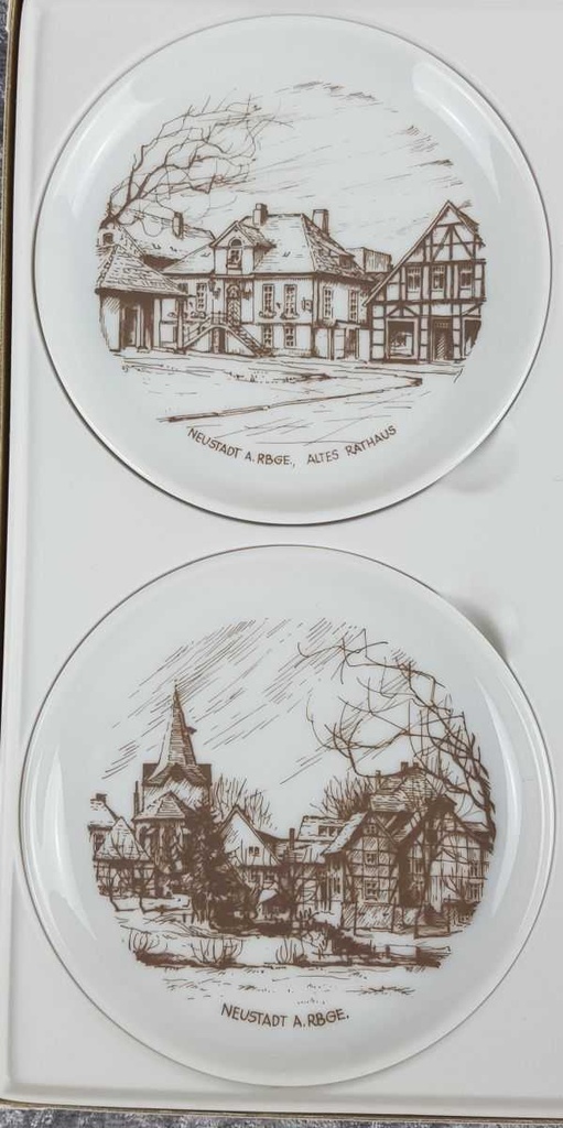 [2118847] 6er Set Untersetzer Tellerchen 10 cm Fürstenberg Glasuntersetzer gebraucht - sehr gut Bild 2