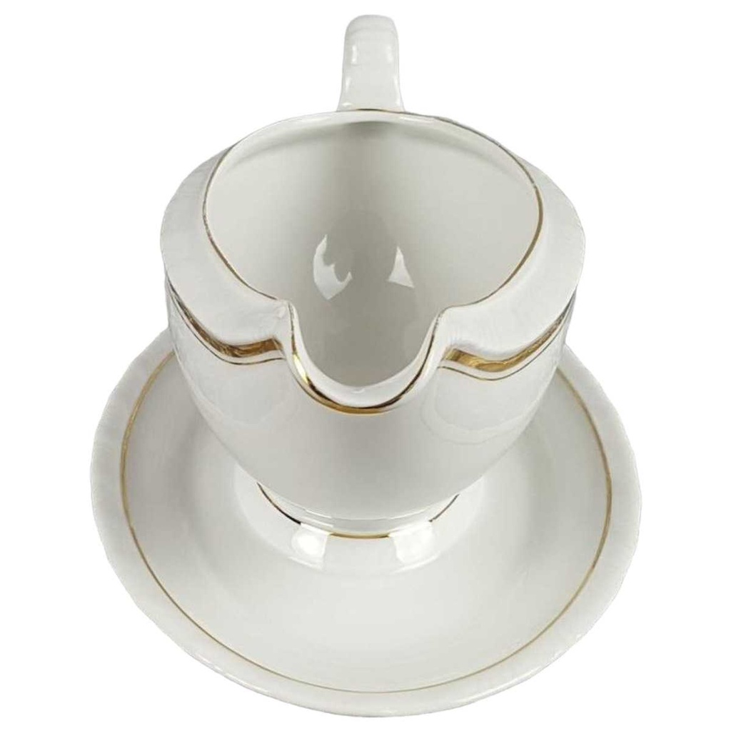 [458119465] Sauciere Goldrand 1tlg Schönwald Form 301 Weiß gebraucht - gut Bild 2
