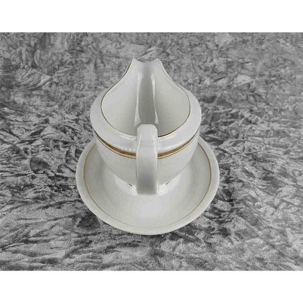 [458119465] Sauciere Goldrand 1tlg Schönwald Form 301 Weiß gebraucht - gut Bild 4