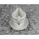 [458119465] Sauciere Goldrand 1tlg Schönwald Form 301 Weiß gebraucht - gut Bild 4
