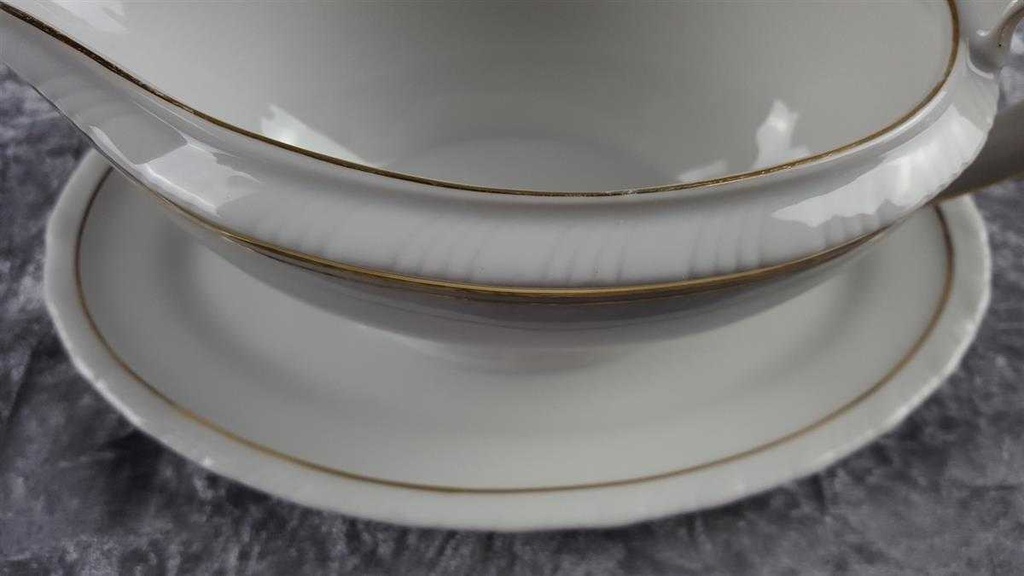 [458119465] Sauciere Goldrand 1tlg Schönwald Form 301 Weiß gebraucht - gut Bild 7