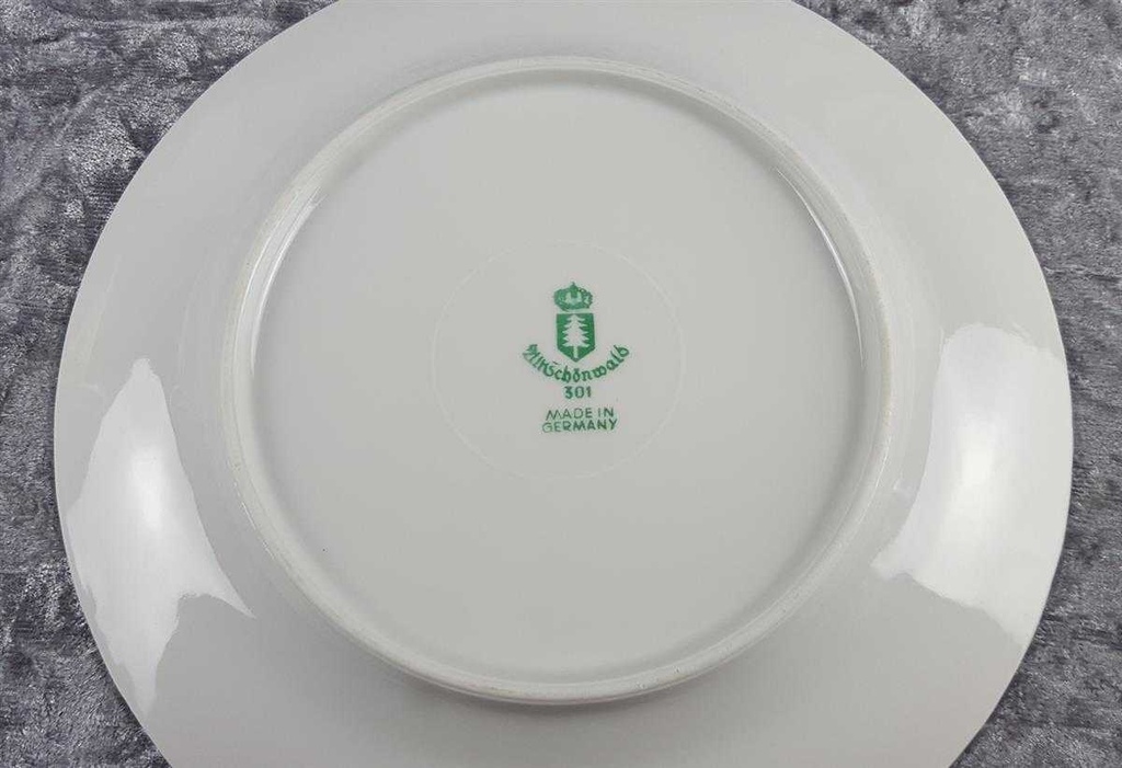 [458119472] Kuchenteller Dessertteller Goldrand 21,2 cm Schönwald Form 301 Weiß gebraucht - akzeptabel Bild 5