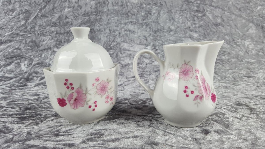 [458119474] Zuckerdose und Milchkännchen Milch & Zucker Set 11,8 cm Atelier Porzellan gebraucht - gut Bild 2