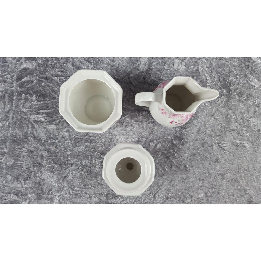 [458119474] Zuckerdose und Milchkännchen Milch & Zucker Set 11,8 cm Atelier Porzellan gebraucht - gut Bild 4