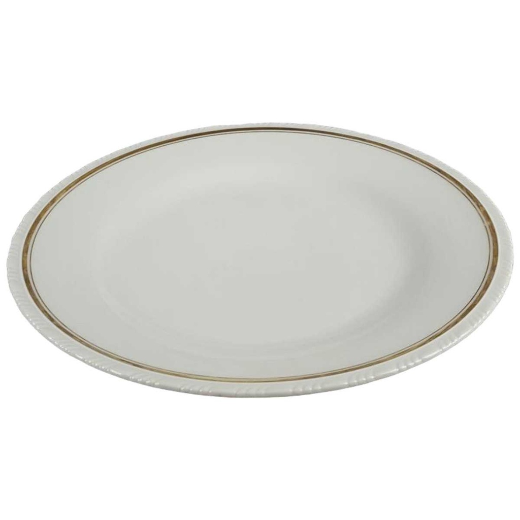 [458119475] Speiseteller Essteller Goldrand 24,7 cm Schönwald Form 301 Weiß gebraucht - akzeptabel Bild 2