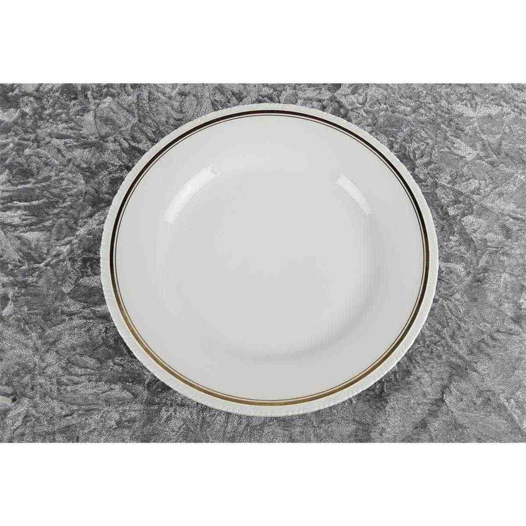 [458119475] Speiseteller Essteller Goldrand 24,7 cm Schönwald Form 301 Weiß gebraucht - akzeptabel Bild 3