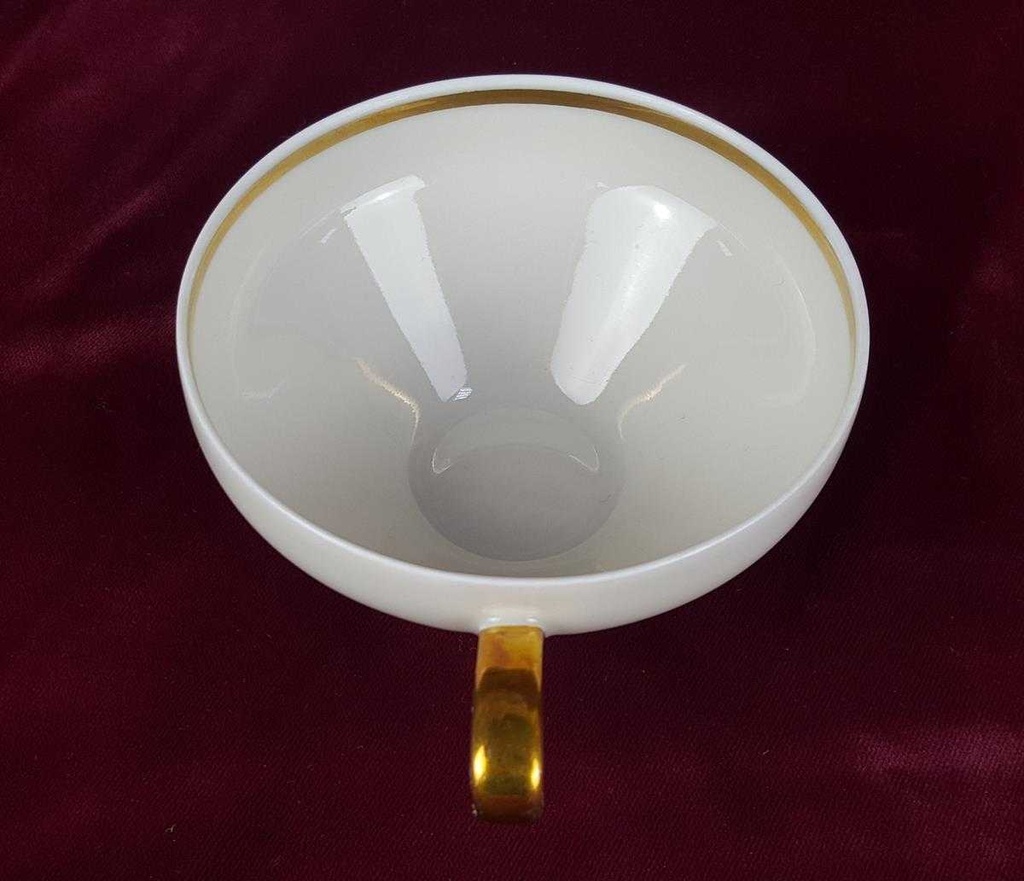 [458119487] Teetasse Tasse Goldrand Zeh Scherzer 9003 Elfenbein Beige gebraucht - gut Bild 4
