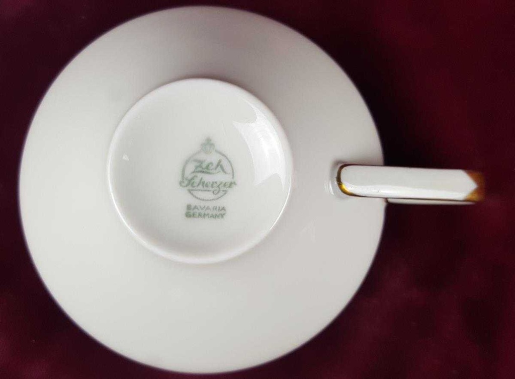 [458119487] Teetasse Tasse Goldrand Zeh Scherzer 9003 Elfenbein Beige gebraucht - gut Bild 5
