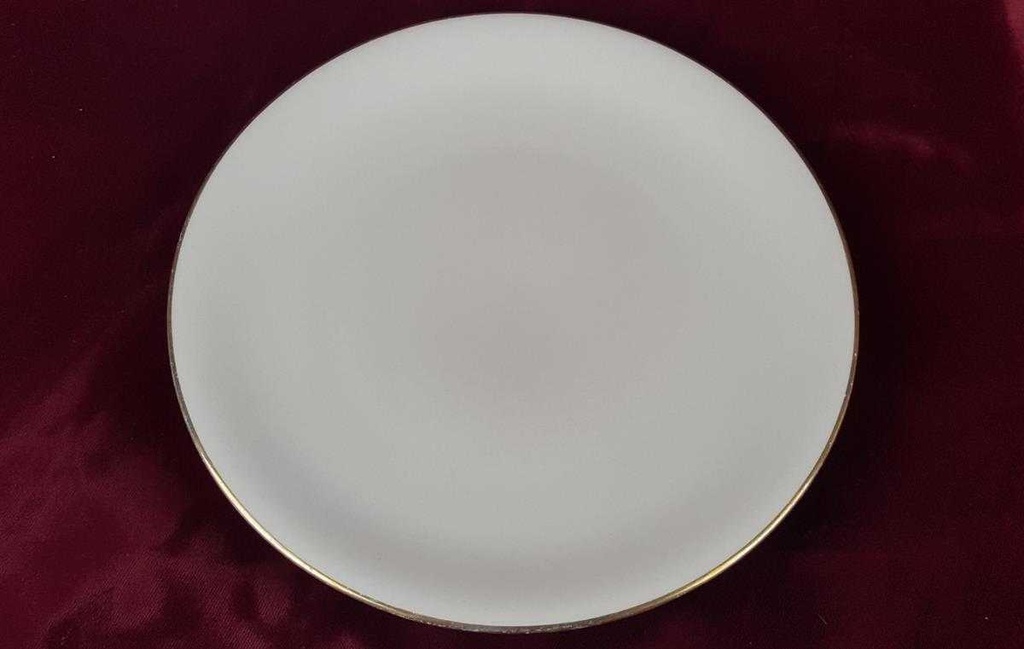 [458119491] Kuchenteller Dessertteller Goldrand 19,5 cm Zeh Scherzer Unbekannte Form Elfenbein gebraucht - gut Bild 3