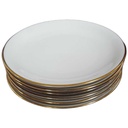 [2118851] 6er Set Kuchenteller Goldrand 19,2 cm Zeh Scherzer 9003 Elfenbein Beige gebraucht - gut Bild 2