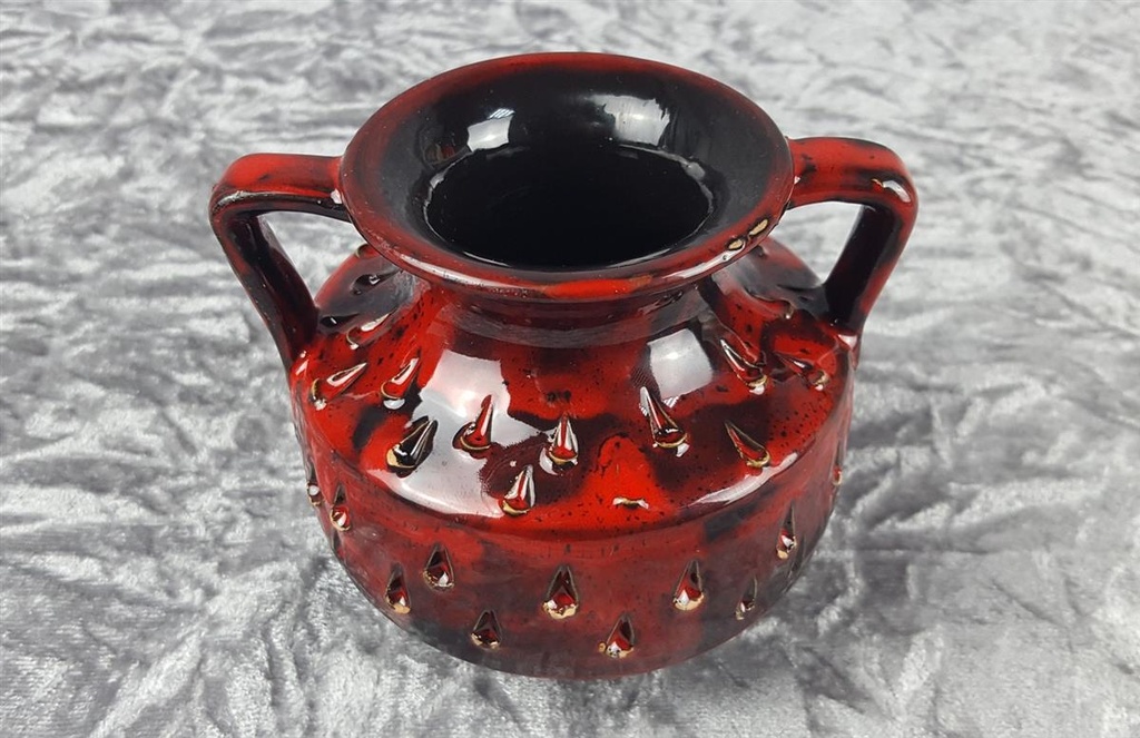 [458119494] Keramik Vase mit Henkeln 780/10 H 9,5 cm Bild 4