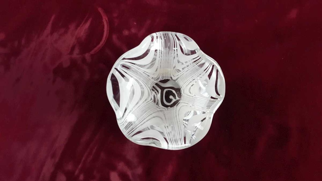[458119504] Vase Blumenvase mundgeblasen 17 cm Einzelteile Joska Waldglashütte Bodenmais Weiß gebraucht - gut Bild 5