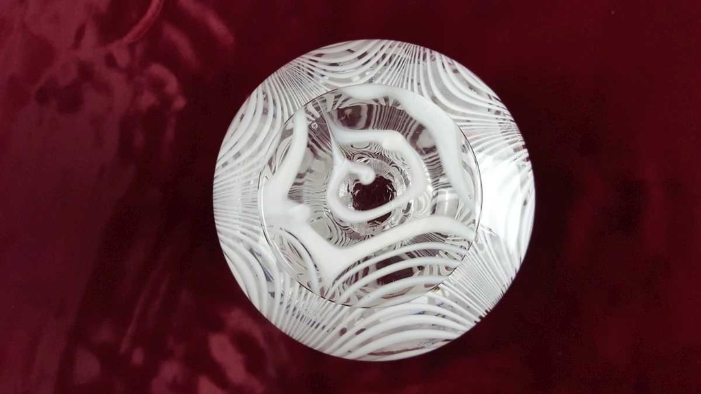[458119504] Vase Blumenvase mundgeblasen 17 cm Einzelteile Joska Waldglashütte Bodenmais Weiß gebraucht - gut Bild 6