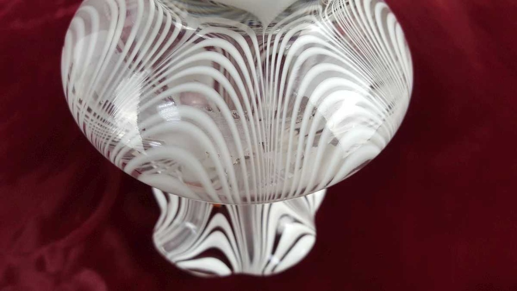 [458119504] Vase Blumenvase mundgeblasen 17 cm Einzelteile Joska Waldglashütte Bodenmais Weiß gebraucht - gut Bild 8