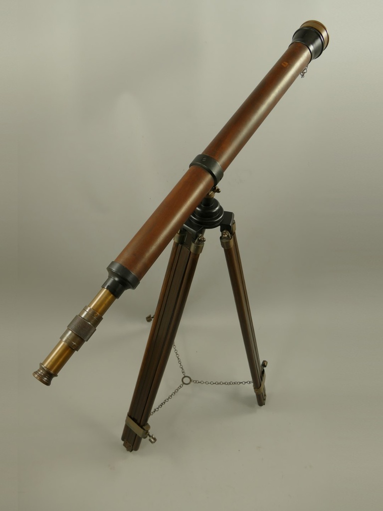 [LA-86557] Fernrohr Messing Holz Stativ H.105cm Bild 2