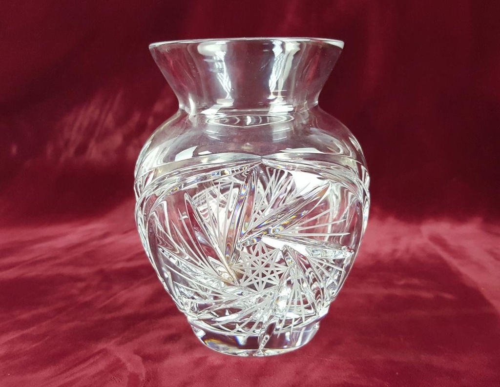 [458119509] Schleuderstern Kristallglas klar Vase Blumenvase H 15,5 D 12,2 cm Bild 2