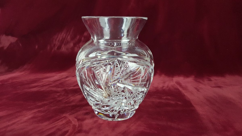 [458119509] Schleuderstern Kristallglas klar Vase Blumenvase H 15,5 D 12,2 cm Bild 3