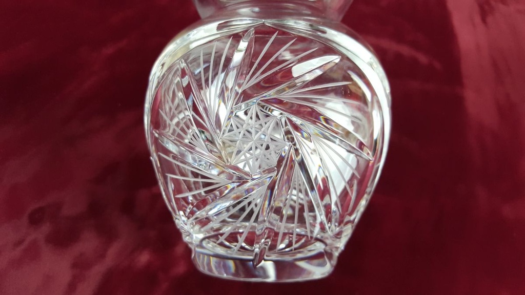 [458119509] Schleuderstern Kristallglas klar Vase Blumenvase H 15,5 D 12,2 cm Bild 4