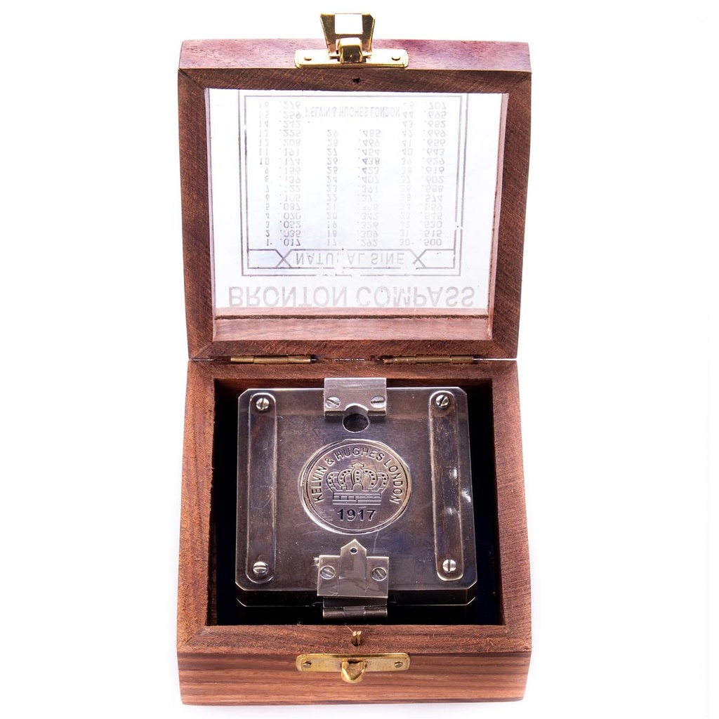 [LA-99059] Messing Kompass mit Holzbox Bild 2
