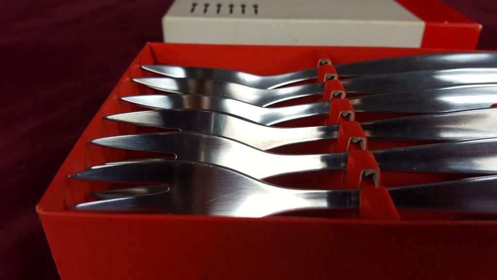 [458119534] Kuchengabeln 30 cm Krupp Berndorf Silber gebraucht - sehr gut Bild 2