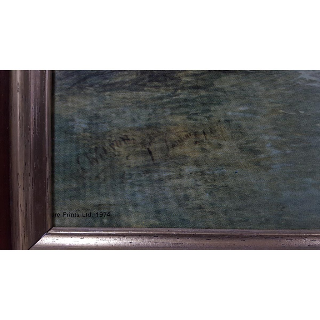 [M45-002-007] Öl-Druck auf Leinwand Gemälde mit Rahmen Motiv Feldarbeiter 114x74 cm Bild 7