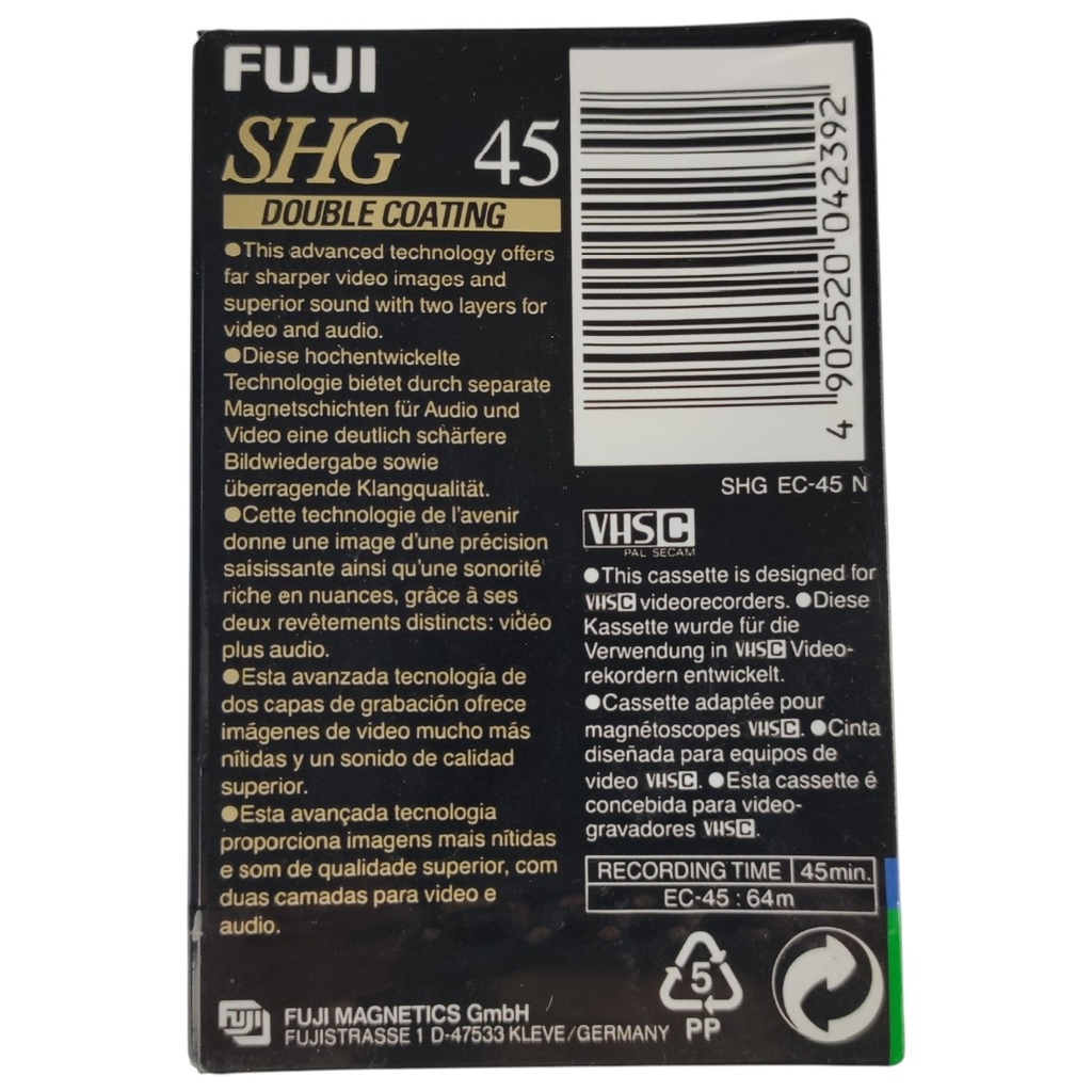 [OT-ALBEX2P-H] Fuji VHS-C SHG EC 45 min VHS-C-Videokassette Bild 3