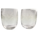 [SET2-458166654] 2er Set Schnapsgläser Pinnchen Schnapsglas Blumen Transparent gebraucht - sehr gut Bild 2