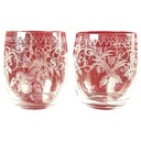 [SET2-458166654] 2er Set Schnapsgläser Pinnchen Schnapsglas Blumen Transparent gebraucht - sehr gut Bild 4