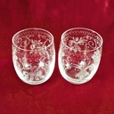 [SET2-458166654] 2er Set Schnapsgläser Pinnchen Schnapsglas Blumen Transparent gebraucht - sehr gut Bild 5