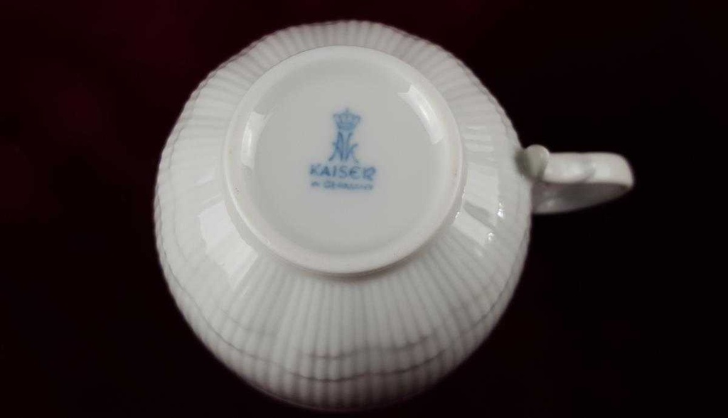 [458119548] Kaffeetasse Tasse AK Kaiser Porzellan Romantica Weiß gebraucht - sehr gut Bild 4