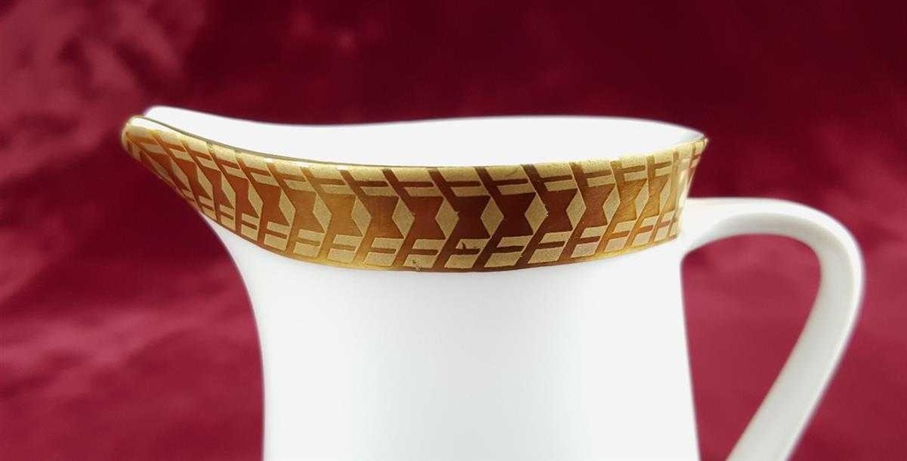 [458119555] Milchkännchen Goldrand Thomas Porzellan Unbekannte Formen Weiß gebraucht - sehr gut Bild 6