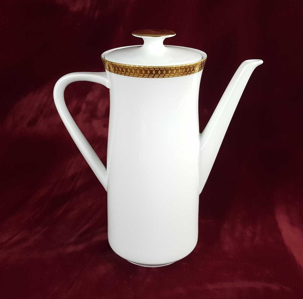 [458119556] Kaffeekanne Kanne Goldrand 1,2 L Thomas Porzellan Unbekannte Formen Weiß gebraucht - sehr gut Bild 3