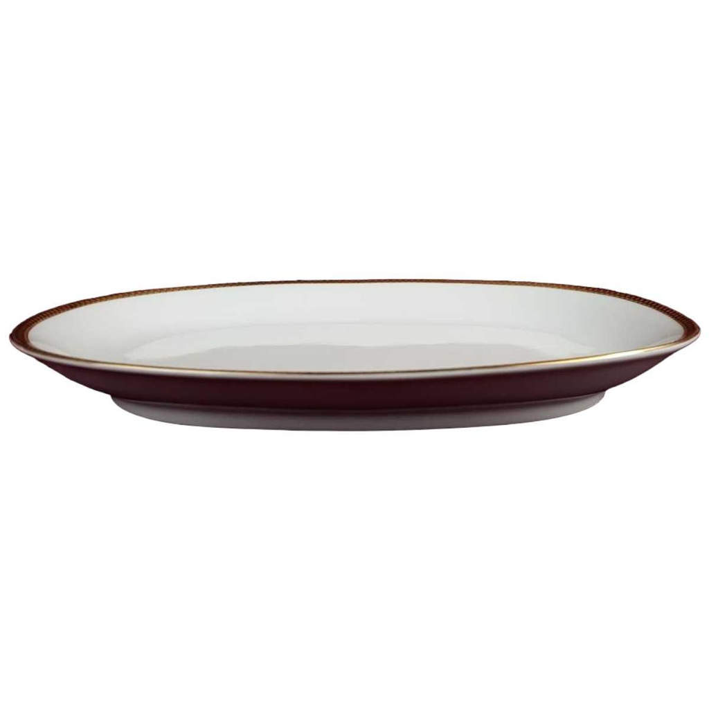 [458119559] Servierplatte Fleischplatte Steakplatte Goldrand 28,3x20,3 cm Thomas Porzellan Unbekannte Formen Weiß gebraucht - gut Bild 2