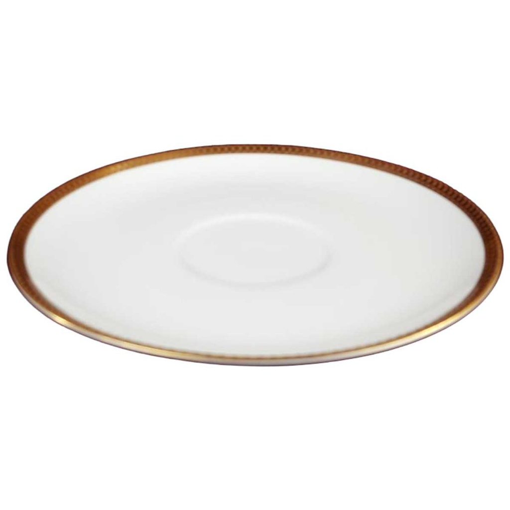 [458119562] Untertasse für Suppe Goldrand 17,2 cm Thomas Porzellan Unbekannte Formen Weiß gebraucht - gut Bild 2