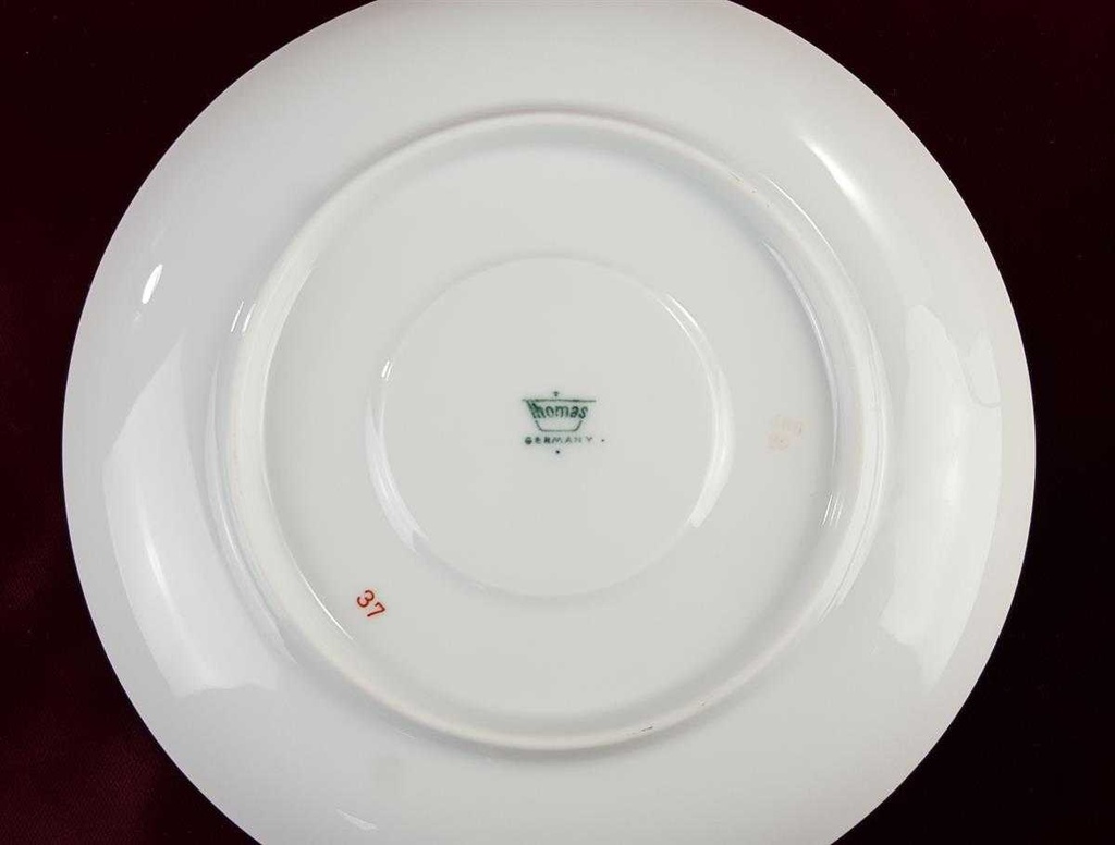 [458119562] Untertasse für Suppe Goldrand 17,2 cm Thomas Porzellan Unbekannte Formen Weiß gebraucht - gut Bild 4