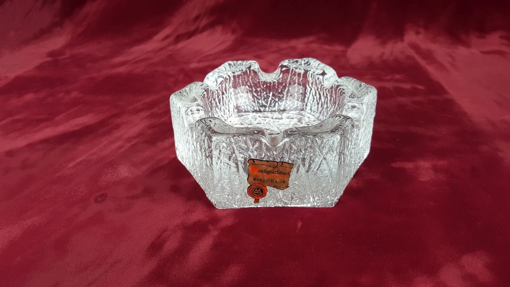 [2118857] Aschenbecher relief Glas Handgearbeitet Mundgeblasen B 12,5 Bild 2