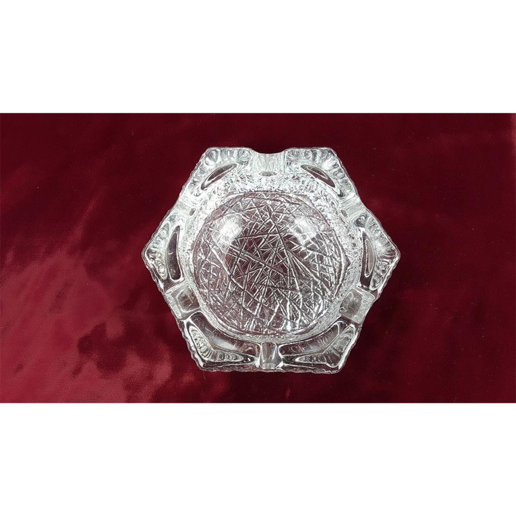 [2118857] Aschenbecher relief Glas Handgearbeitet Mundgeblasen B 12,5 Bild 4