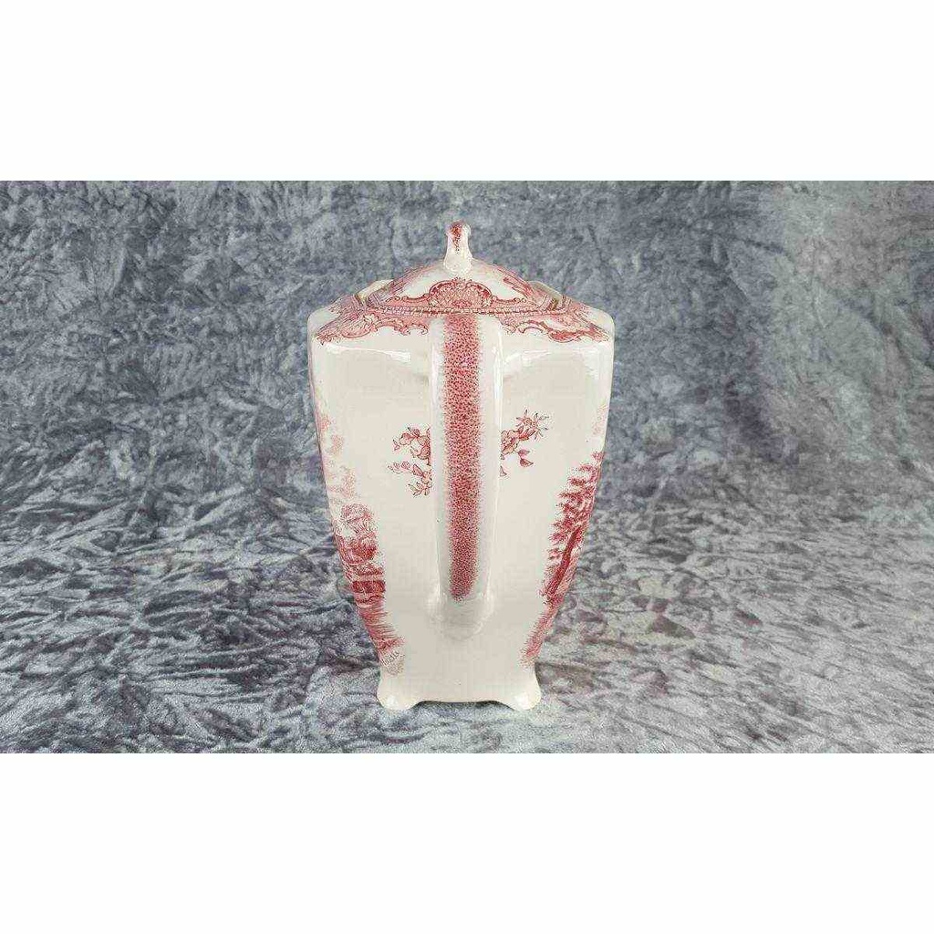 [458119587] Kaffeekanne Kanne groß 1,6 L Johnson Bros Old Britain Castles Rot gebraucht - gut Bild 4