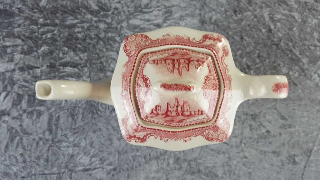 [458119587] Kaffeekanne Kanne groß 1,6 L Johnson Bros Old Britain Castles Rot gebraucht - gut Bild 5