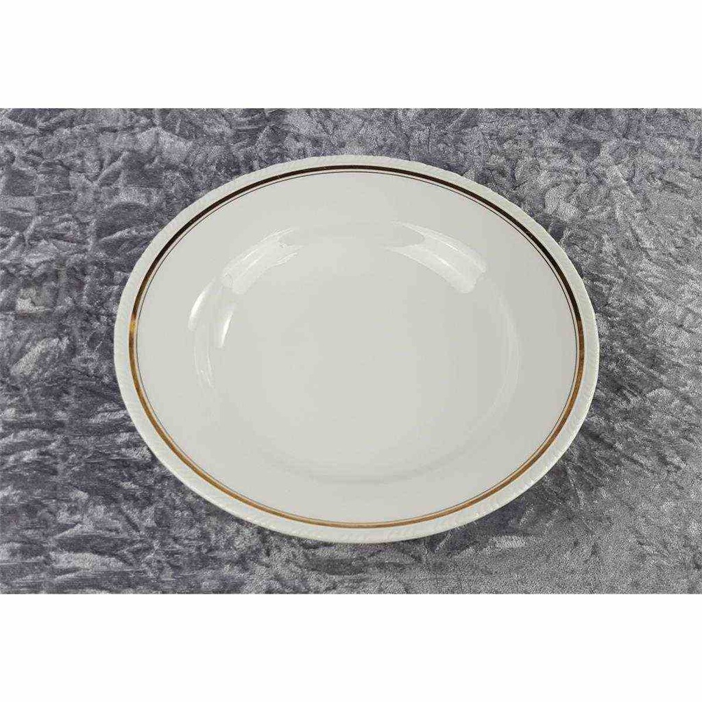 [458119665] Suppenteller Goldrand 24,7 cm Schönwald Form 301 Weiß gebraucht - akzeptabel Bild 3